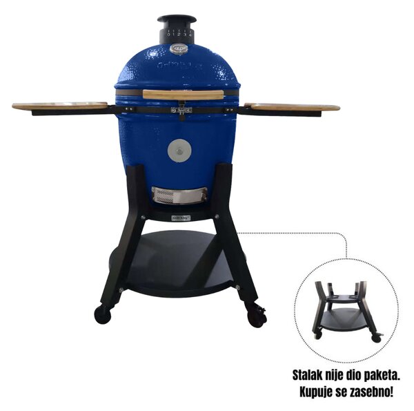 Grill King Kamado EGG PRO MIDI 22" Series III keramički roštilj s dimilicom + bogata oprema, 56 cm