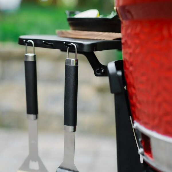 Kamado Joe BUNDLE Joe Jr. keramički roštilj na ugljen, 13,5"/34 cm (postolje + bočne police + pokrivalo)