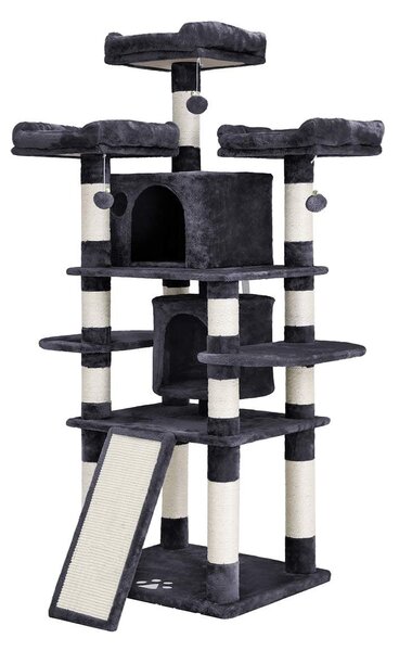 FEANDREA strugač za mačke XXL, mačje stablo s tri vidikovca, 60 x 55 x 172 cm