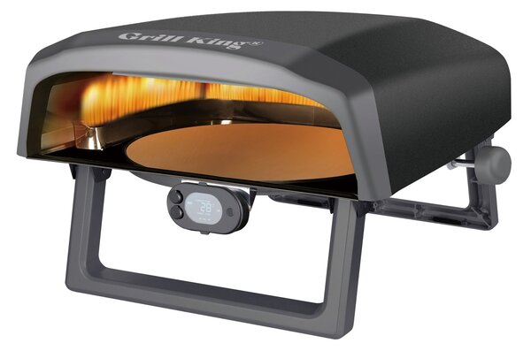 Grill King Pizzaiolo 16" SERIES III rotacijska plinska pizza pećnica s termometrom + plinski regulator s crijevom