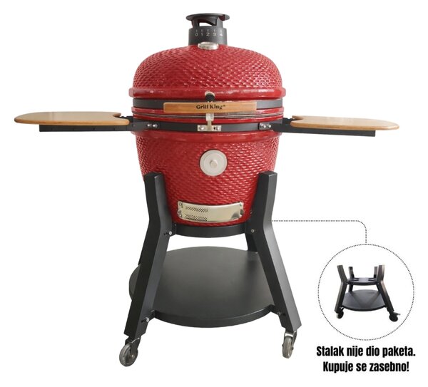 Grill King Kamado EGG PRO MAX 24" Series III keramički roštilj s dimilicom + bogata oprema, 61 cm