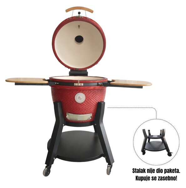 Grill King Kamado EGG PRO MAX 24" Series III keramički roštilj s dimilicom + bogata oprema, 61 cm