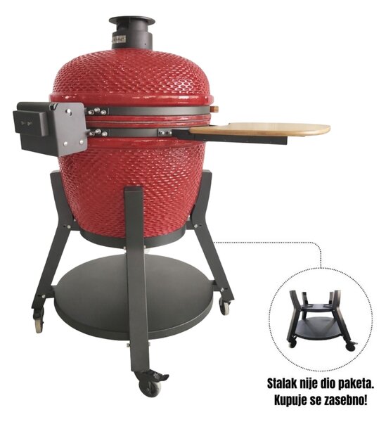 Grill King Kamado EGG PRO MAX 24" Series III keramički roštilj s dimilicom + bogata oprema, 61 cm