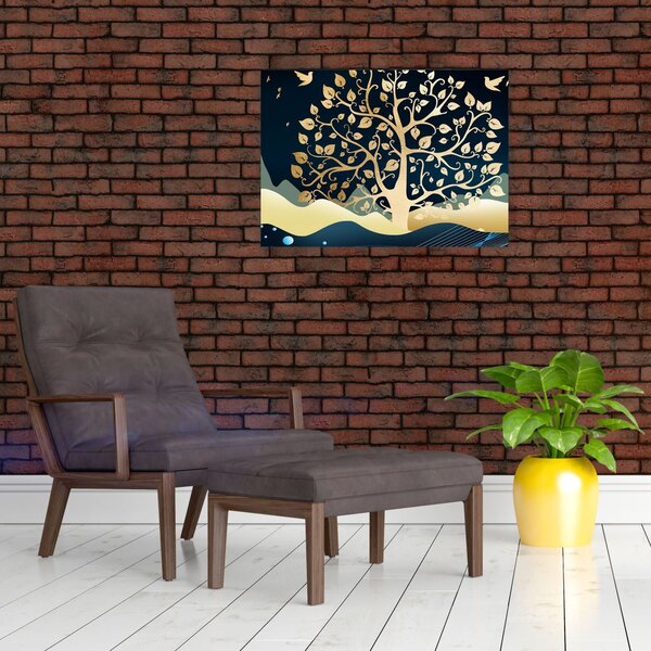 Slika zlatnog stabla (70x50 cm)