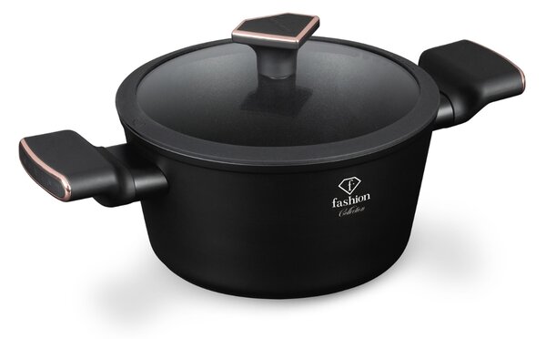 Berlinger Haus Fashion Matte Black Rose Gold non-stick lonac s poklopcem