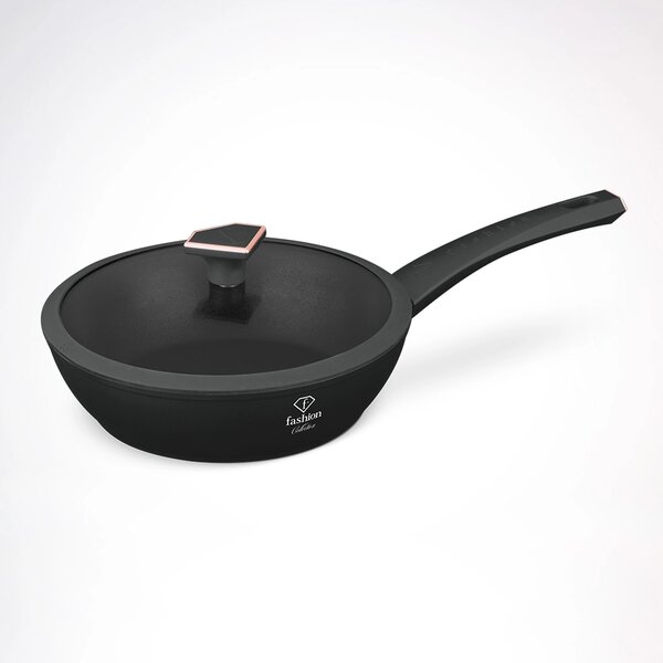 Berlinger Haus Fashion Matte Black Rose Gold non-stick duboka tava s poklopcem