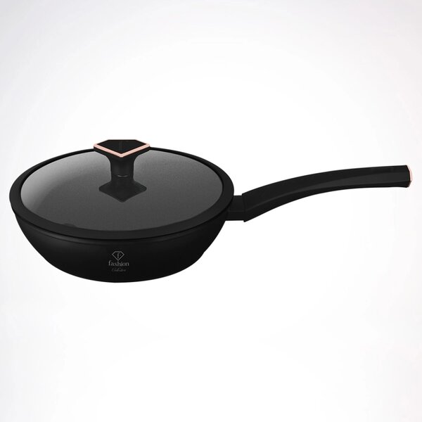 Berlinger Haus Fashion Matte Black Rose Gold non-stick duboka tava s poklopcem