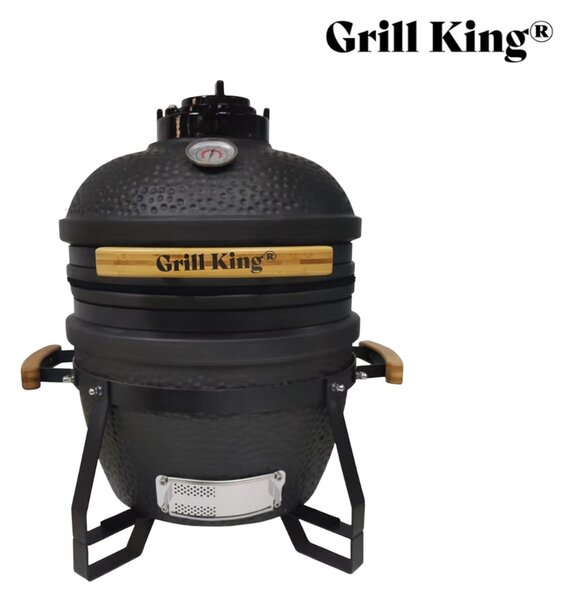 Grill King Kamado PRO MINI 16" prijenosni keramički roštilj + bogata oprema, 40 cm