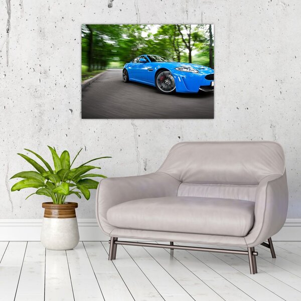 Staklena slika - Trkaći automobil (70x50 cm)