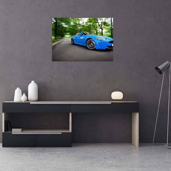 Staklena slika - Trkaći automobil (70x50 cm)