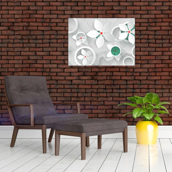 Slika cvjetne apstrakcije (70x50 cm)