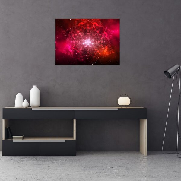 Slika crvene apstrakcije (70x50 cm)