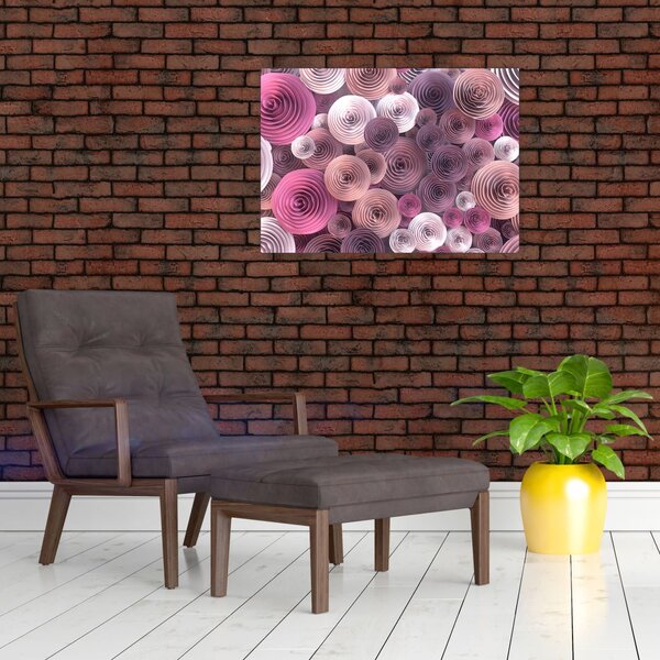 Apstraktna slika cvijeća ruže (70x50 cm)