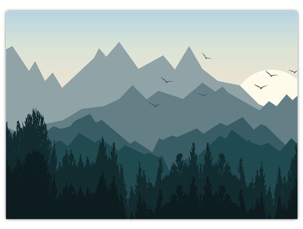 Slika - Planine pogledom grafičara (70x50 cm)