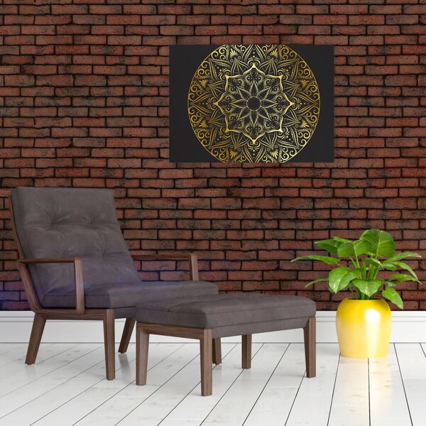 Slika zlatne apstrakcije (70x50 cm)
