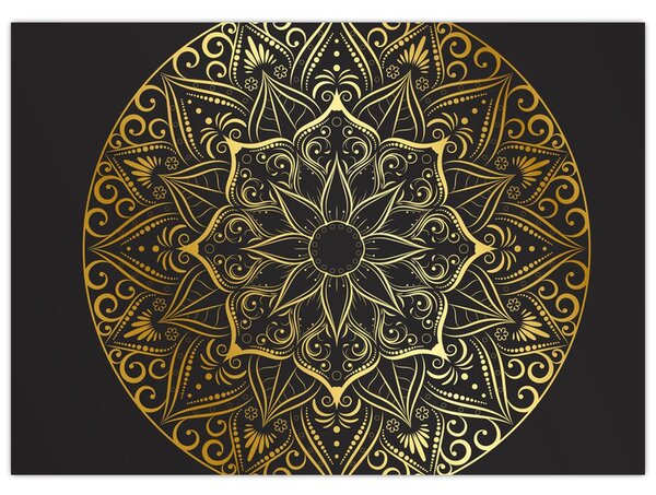 Slika zlatne apstrakcije (70x50 cm)