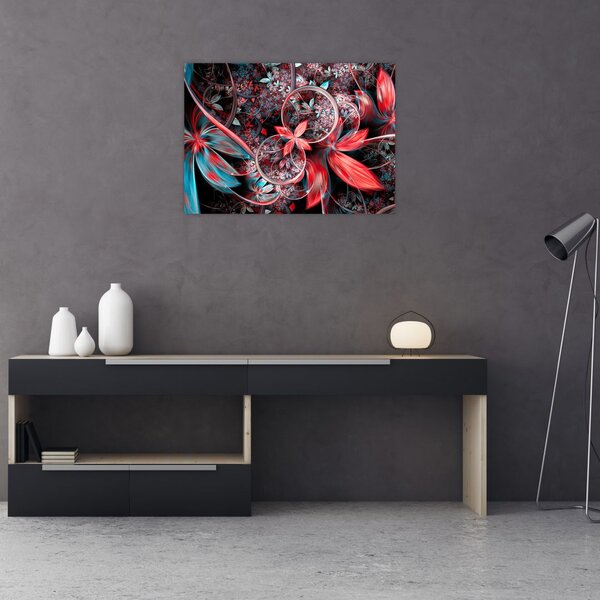 Apstraktna slika egzotičnog cvijeća (70x50 cm)
