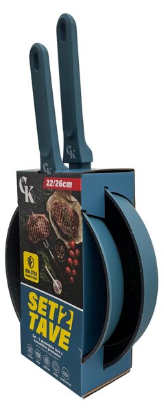 Grill King Ceramic 2u1 set tava s keramičkim premazom (22/26 cm)