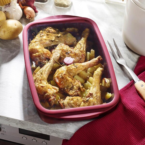 Pebbly Baking Tray stakleni pekač/posuda za spremanje s poklopcem