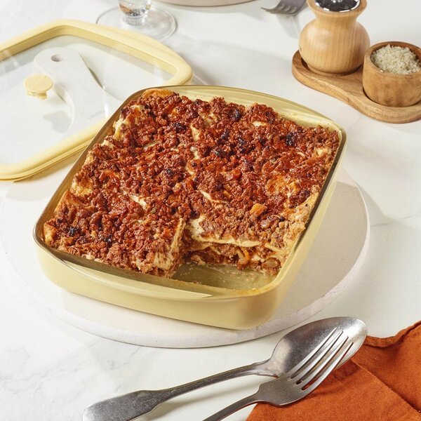 Pebbly Baking Tray stakleni pekač/posuda za spremanje s poklopcem