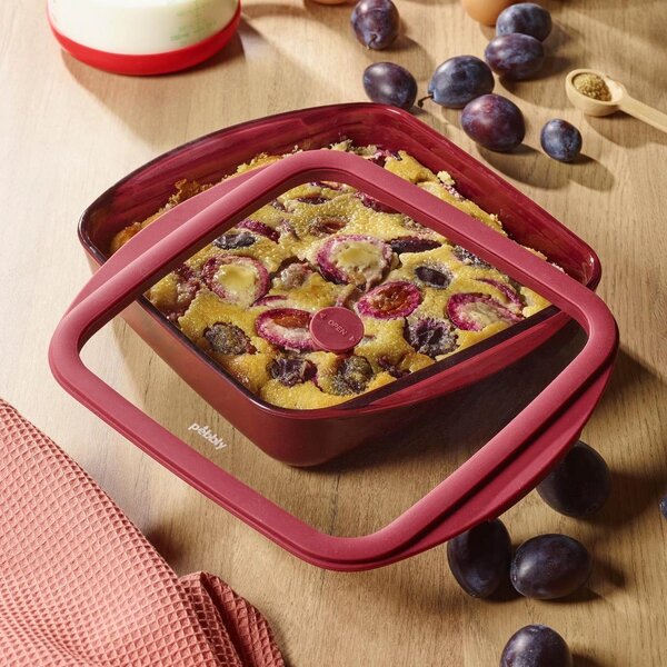 Pebbly Baking Tray stakleni pekač/posuda za spremanje s poklopcem