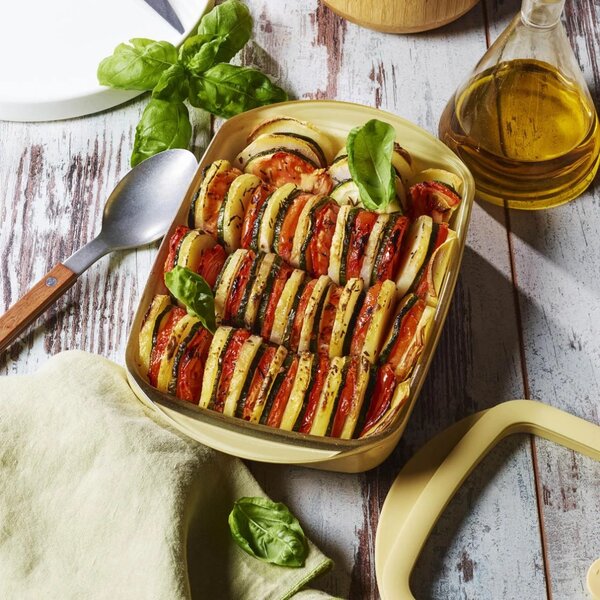Pebbly Baking Tray stakleni pekač/posuda za spremanje s poklopcem