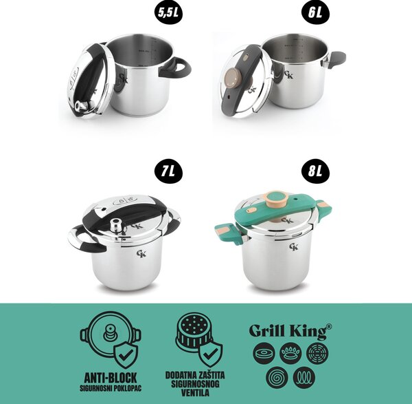 Grill King Pressure Chef PRO express lonac, 7 l