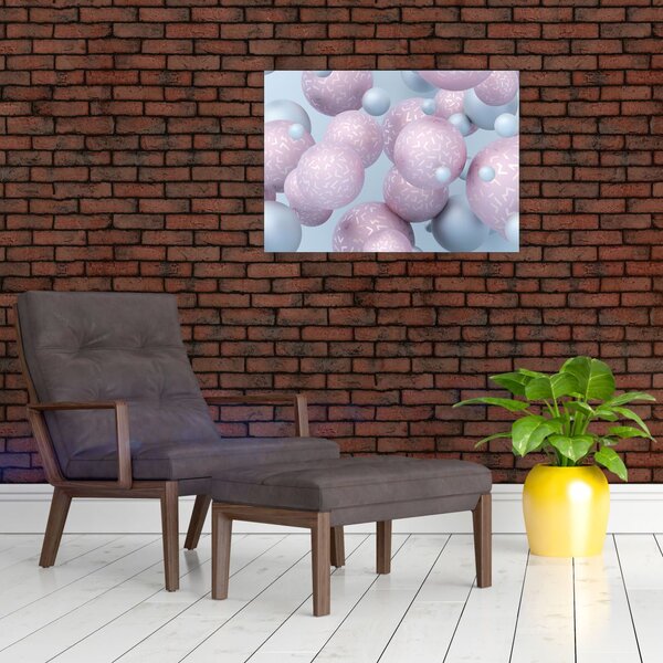 Apstraktna slika - Pastelne kugle (70x50 cm)