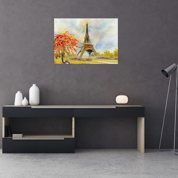 Slikana slika Eiffelovog tornja (70x50 cm)