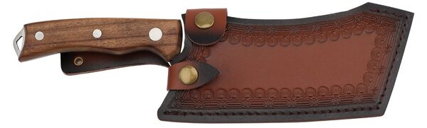 Grill King Outdoor Chopper široki nož za sjeckanje s kožnom futrolom