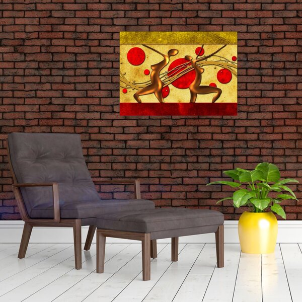 Apstraktna slika s dvije žene (70x50 cm)