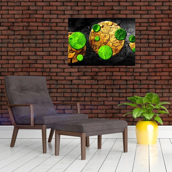 Slika apstrakcije - Kugle (70x50 cm)