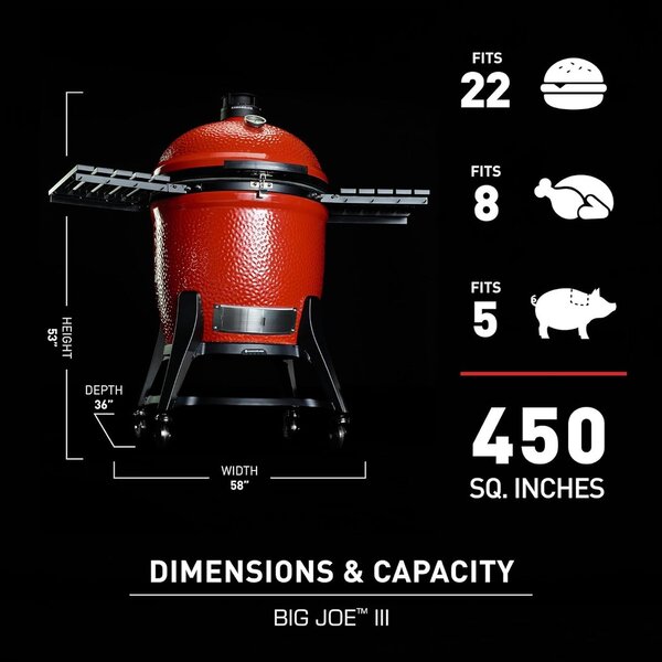 Kamado Joe Big Joe Series III keramički roštilj na ugljen s postoljem, 24"/61 cm