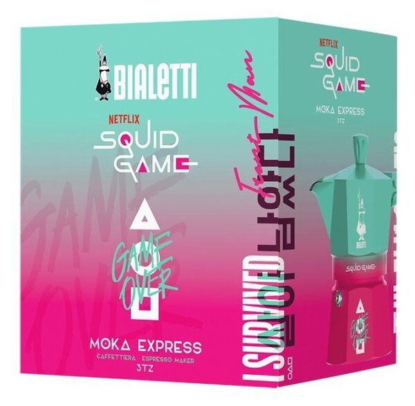 Bialetti Squid Game Moka Express kafetijera, 3 šalice