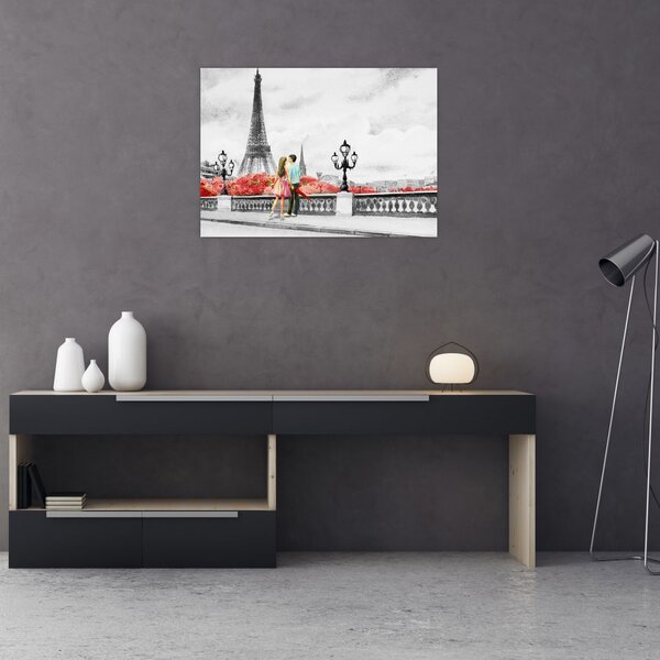 Slika - Ljubavnici u Parizu (70x50 cm)