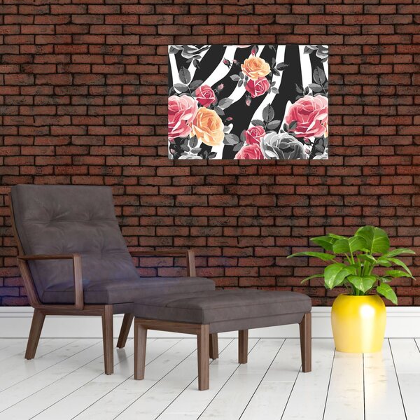 Slika procvjetalih ruža (70x50 cm)