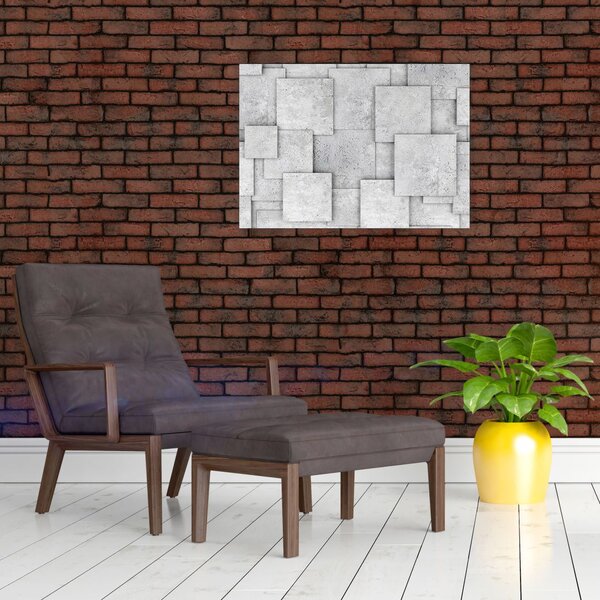 Slika - Apstrakcija betonskih pločica (70x50 cm)