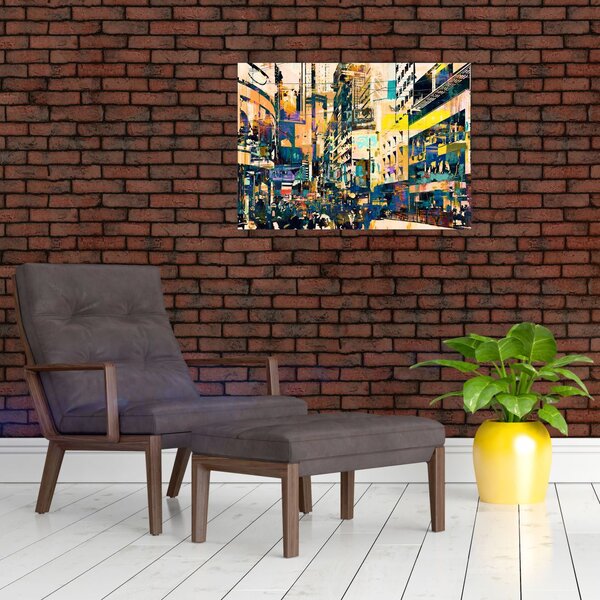 Slika naslikanih apstrakcija (70x50 cm)