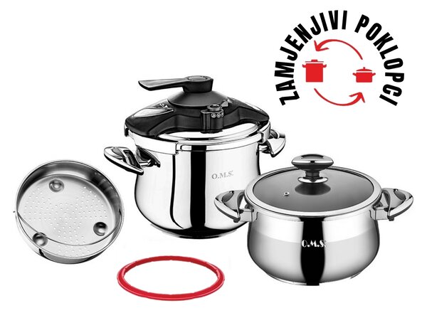 OMS Combo 6u1 set express lonaca, 5+7 l