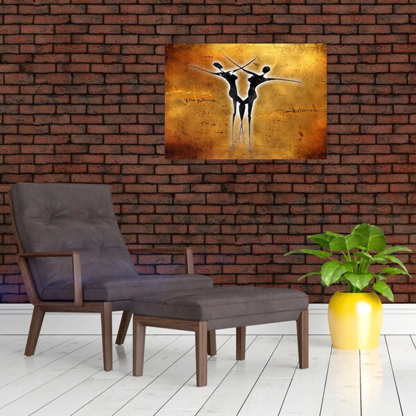 Slika naslikanog plesnog para (70x50 cm)