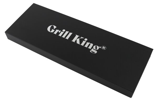 Grill King Outdoor Elite Black 2u1 set kuharski nož i nož za meso