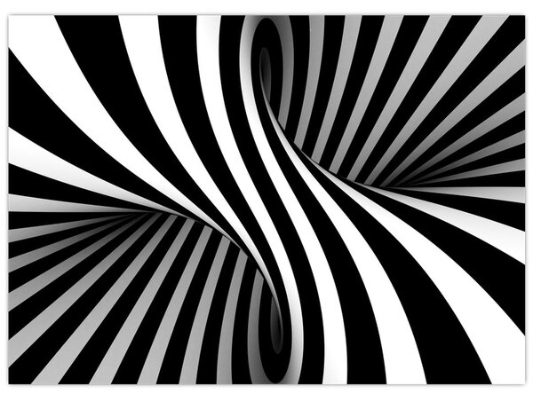 Apstraktna slika sa zebrastim prugama (70x50 cm)