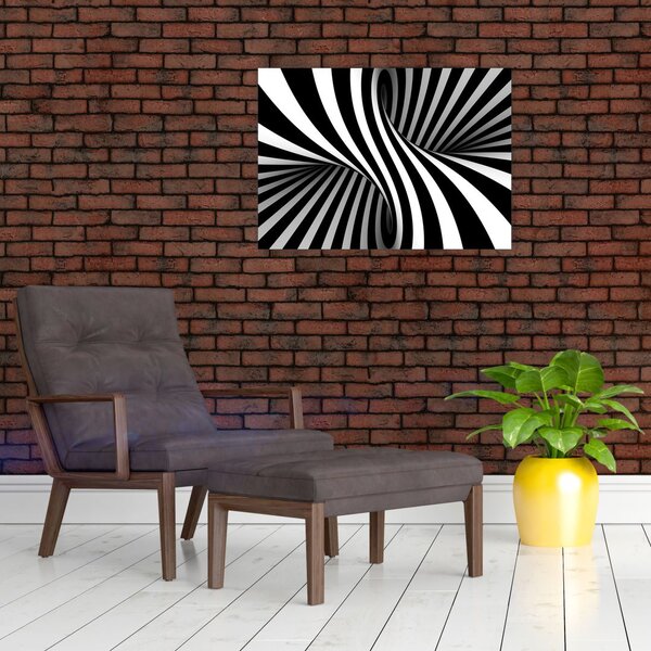 Apstraktna slika sa zebrastim prugama (70x50 cm)
