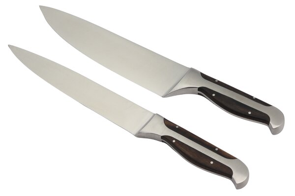 Grill King Outdoor Elite Black 2u1 set kuharski nož i nož za meso