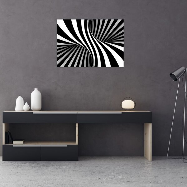 Apstraktna slika sa zebrastim prugama (70x50 cm)