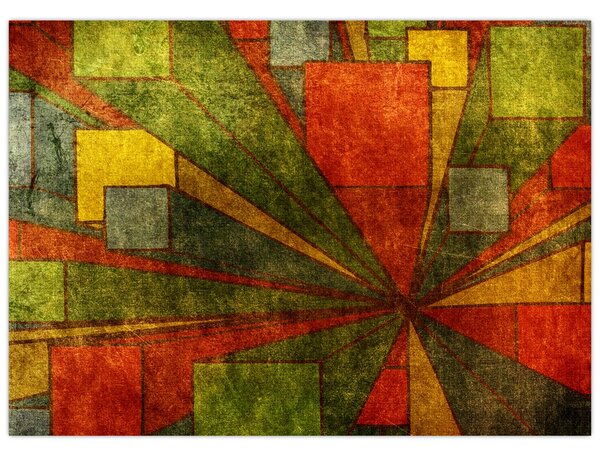 Slika geometrijske apstrakcije (70x50 cm)