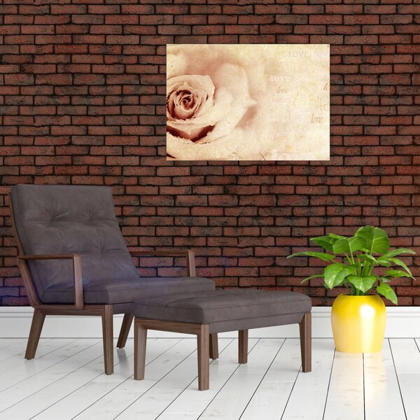 Slika - Cvijet ruže za zaljubljene (70x50 cm)