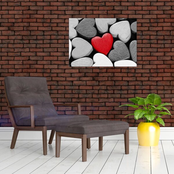 Slika drvenih srca (70x50 cm)