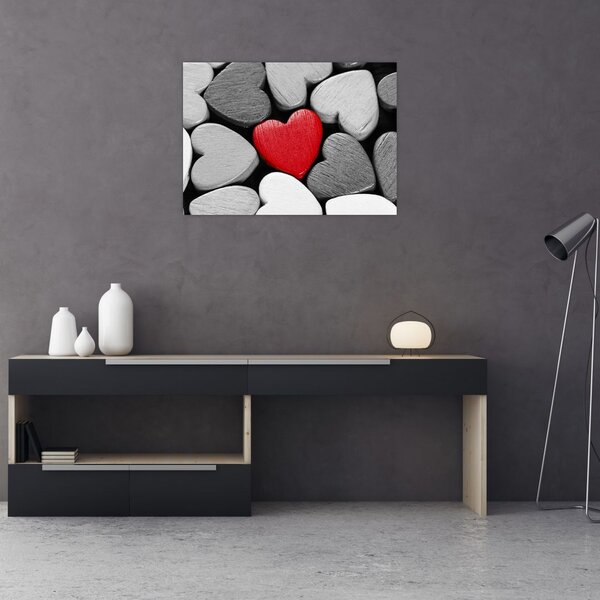 Slika drvenih srca (70x50 cm)