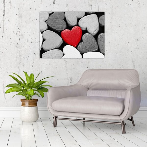 Slika drvenih srca (70x50 cm)
